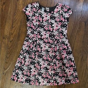 Floral Black and Pink Dress